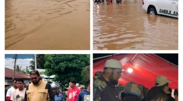 Banjir Landa Kota Labuha dan Sekitarnya, Bupati Halsel Turun Langsung Salurkan Bantuan