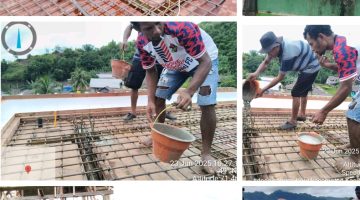 Pemdes bersama Warga Sengga Baru Gelar Kerja Bakti Pengecoran Dek Masjid Baburrahim