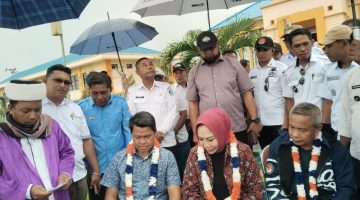 Bupati Halsel Sambut Ketua Umum DPP APDESI di Bandara Oesman Sadik