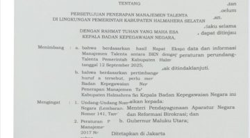 Reformasi Birokrasi dari Halsel, BKPPD Terapkan Manajemen Talenta ASN